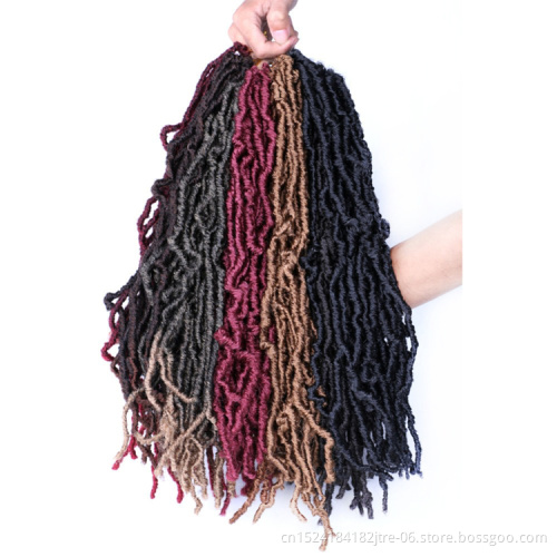 18inch Bobbi Boss Nu Locs Crochet Hair Japanese Kaneka Fiber 21 strands/pack Goddess Faux Locs Crochet Braids Synthetic Braiding